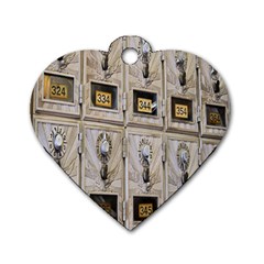 Post Office Old Vintage Building Dog Tag Heart (one Side) by Nexatart