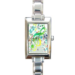 Points Circle Music Pattern Rectangle Italian Charm Watch by Nexatart