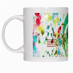 Points Circle Music Pattern White Mugs by Nexatart