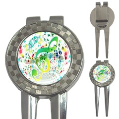 Points Circle Music Pattern 3-in-1 Golf Divots by Nexatart