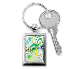 Points Circle Music Pattern Key Chains (rectangle)  by Nexatart