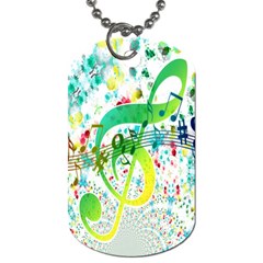 Points Circle Music Pattern Dog Tag (one Side) by Nexatart