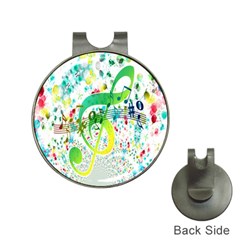 Points Circle Music Pattern Hat Clips With Golf Markers by Nexatart