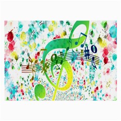 Points Circle Music Pattern Large Glasses Cloth by Nexatart