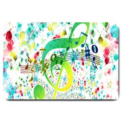 Points Circle Music Pattern Large Doormat  by Nexatart