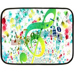 Points Circle Music Pattern Double Sided Fleece Blanket (mini)  by Nexatart