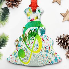 Points Circle Music Pattern Ornament (christmas Tree)  by Nexatart