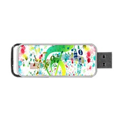 Points Circle Music Pattern Portable Usb Flash (one Side) by Nexatart