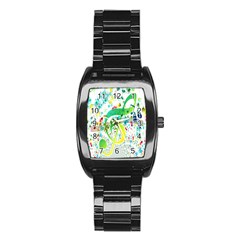 Points Circle Music Pattern Stainless Steel Barrel Watch by Nexatart