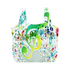 Points Circle Music Pattern Full Print Recycle Bags (m)  by Nexatart