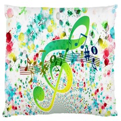 Points Circle Music Pattern Standard Flano Cushion Case (one Side) by Nexatart