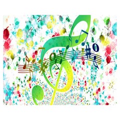 Points Circle Music Pattern Double Sided Flano Blanket (medium)  by Nexatart