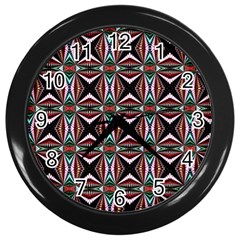 Plot Texture Background Stamping Wall Clocks (black) by Nexatart