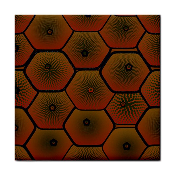 Psychedelic Pattern Tile Coasters