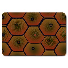 Psychedelic Pattern Large Doormat  by Nexatart