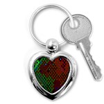 Psychedelic Abstract Swirl Key Chains (Heart)  Front