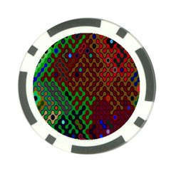 Psychedelic Abstract Swirl Poker Chip Card Guard by Nexatart