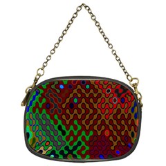 Psychedelic Abstract Swirl Chain Purses (one Side)  by Nexatart