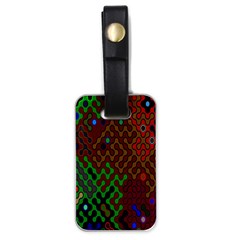 Psychedelic Abstract Swirl Luggage Tags (one Side)  by Nexatart