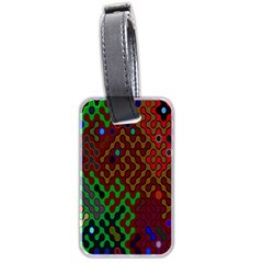 Psychedelic Abstract Swirl Luggage Tags (two Sides) by Nexatart