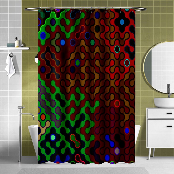 Psychedelic Abstract Swirl Shower Curtain 48  x 72  (Small) 