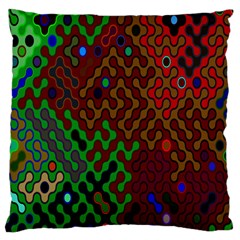 Psychedelic Abstract Swirl Large Cushion Case (two Sides) by Nexatart