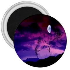 Purple Sky 3  Magnets by Nexatart