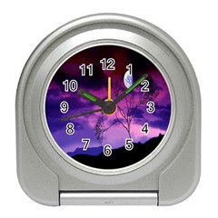 Purple Sky Travel Alarm Clocks by Nexatart