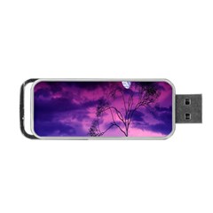 Purple Sky Portable Usb Flash (one Side) by Nexatart