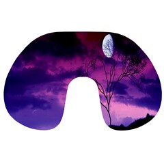 Purple Sky Travel Neck Pillows by Nexatart