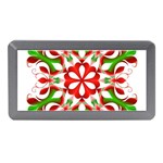 Red And Green Snowflake Memory Card Reader (Mini) Front