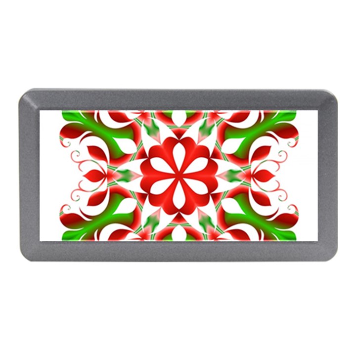 Red And Green Snowflake Memory Card Reader (Mini)