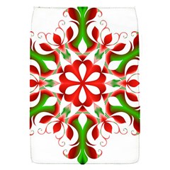 Red And Green Snowflake Flap Covers (s)  by Nexatart