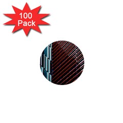 Red And Black High Rise Building 1  Mini Buttons (100 pack) 