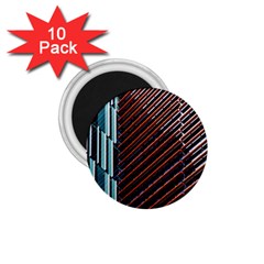 Red And Black High Rise Building 1.75  Magnets (10 pack) 