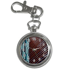 Red And Black High Rise Building Key Chain Watches