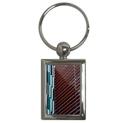 Red And Black High Rise Building Key Chains (Rectangle) 