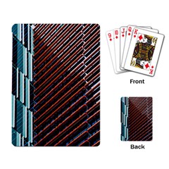 Red And Black High Rise Building Playing Card