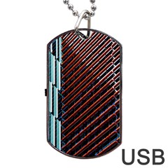 Red And Black High Rise Building Dog Tag Usb Flash (two Sides) by Nexatart