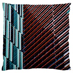 Red And Black High Rise Building Large Cushion Case (One Side)