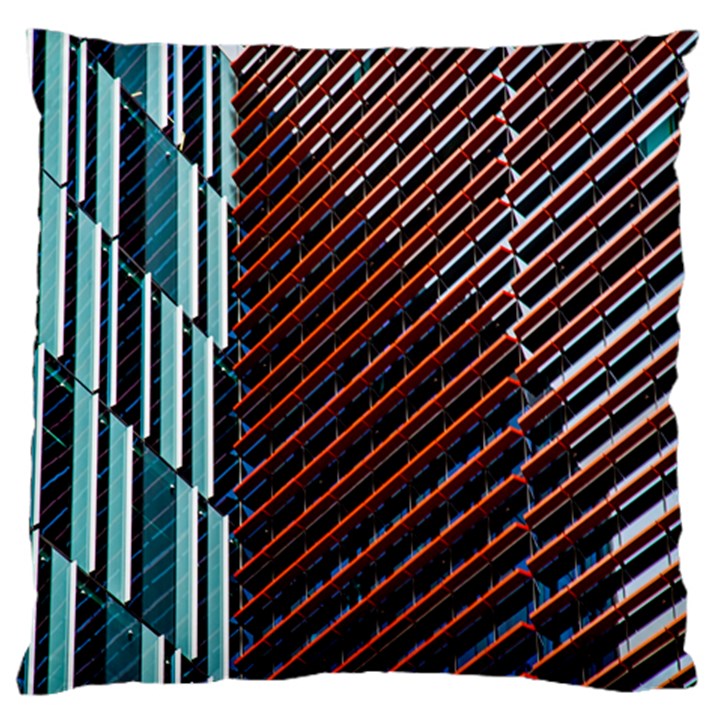 Red And Black High Rise Building Large Flano Cushion Case (One Side)