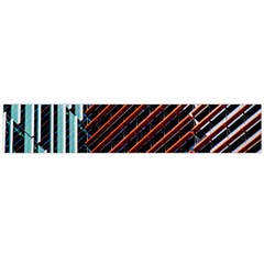 Red And Black High Rise Building Flano Scarf (Large)