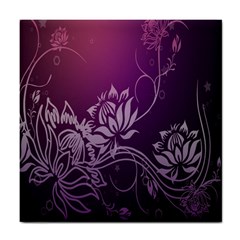 Purple Lotus Tile Coasters