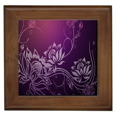 Purple Lotus Framed Tiles by Nexatart