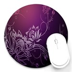 Purple Lotus Round Mousepads Front