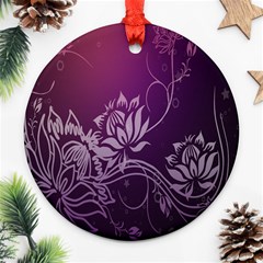 Purple Lotus Ornament (Round)