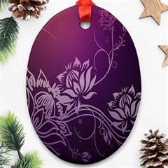 Purple Lotus Ornament (Oval)