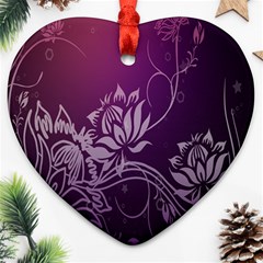 Purple Lotus Ornament (Heart)