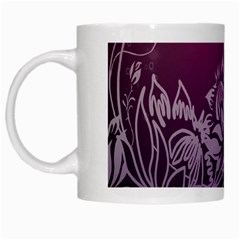 Purple Lotus White Mugs