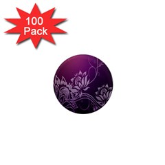 Purple Lotus 1  Mini Magnets (100 pack) 